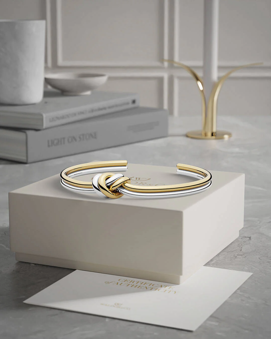 Dual Knot Bangle Polished - Image 3