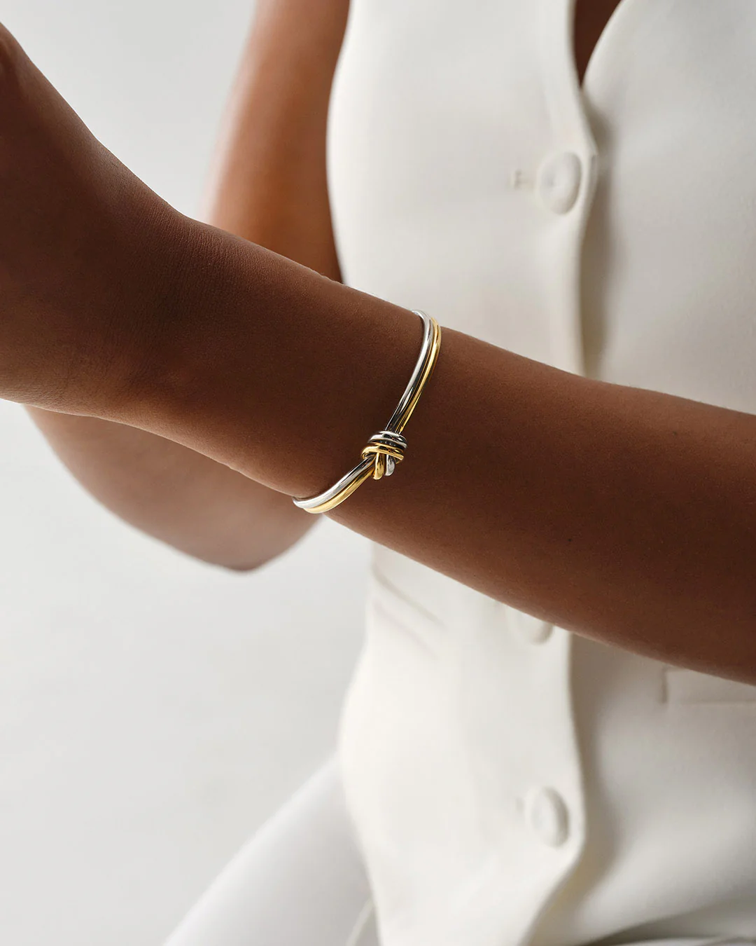 Dual Knot Bangle Polished - Image 7